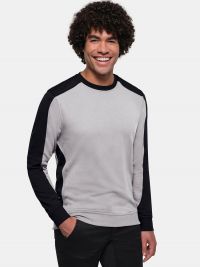 Arbeits Sweatshirt mit schwarzen Kontraststreifen, Regular Fit für Damen und Herren